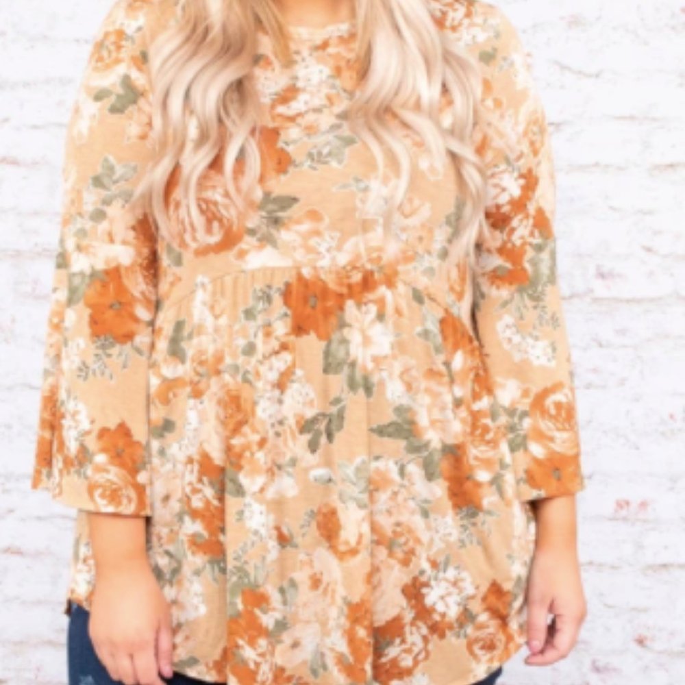 Chic Soul Fall In The Country Top, Mocha